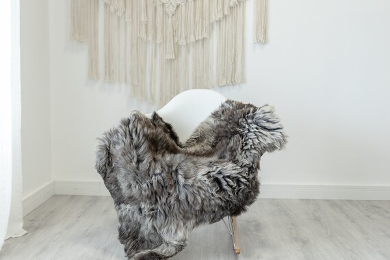 Real Sheepskin Rug Shaggy Rug Chair Cover Scandinavian Home Sheepskin Throw Sheep Skin White Gray Sheepskin Home Decor Rugs #Gut61