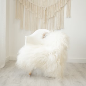 Real Icelandic Sheepskin Rug Scandinavian Home Decor Sofa Sheepskin throw Chair Cover Natural Sheep Skin Rugs White Ivory  #Iceland508