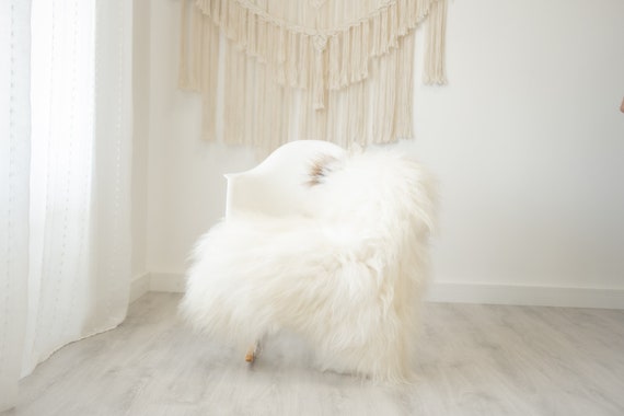 Real Icelandic Sheepskin Rug Scandinavian Home Decor Sofa Sheepskin throw Chair Cover Natural Sheep Skin Rugs White Ivory #Iceland508