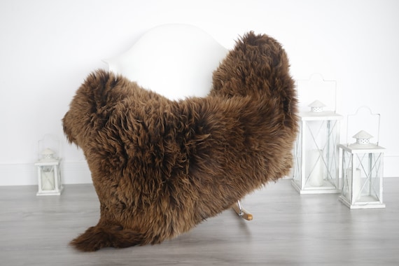 Real Sheepskin Rug Shaggy Rug Chair Cover Sheepskin Throw Sheep Skin White Brown Sheepskin Home Decor Rugs #6her19