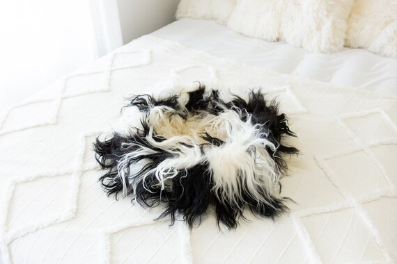 Sheepskin Cat Bed Or Dog Bed Cat Cave Unique Pet Bed Cat House Pet Furniture Hand Made With Genuine Real Sheepskin XXL Extra Large #Bed27