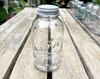 Kerr Self Sealing 64 ounce zinc lid canning jar  092689565