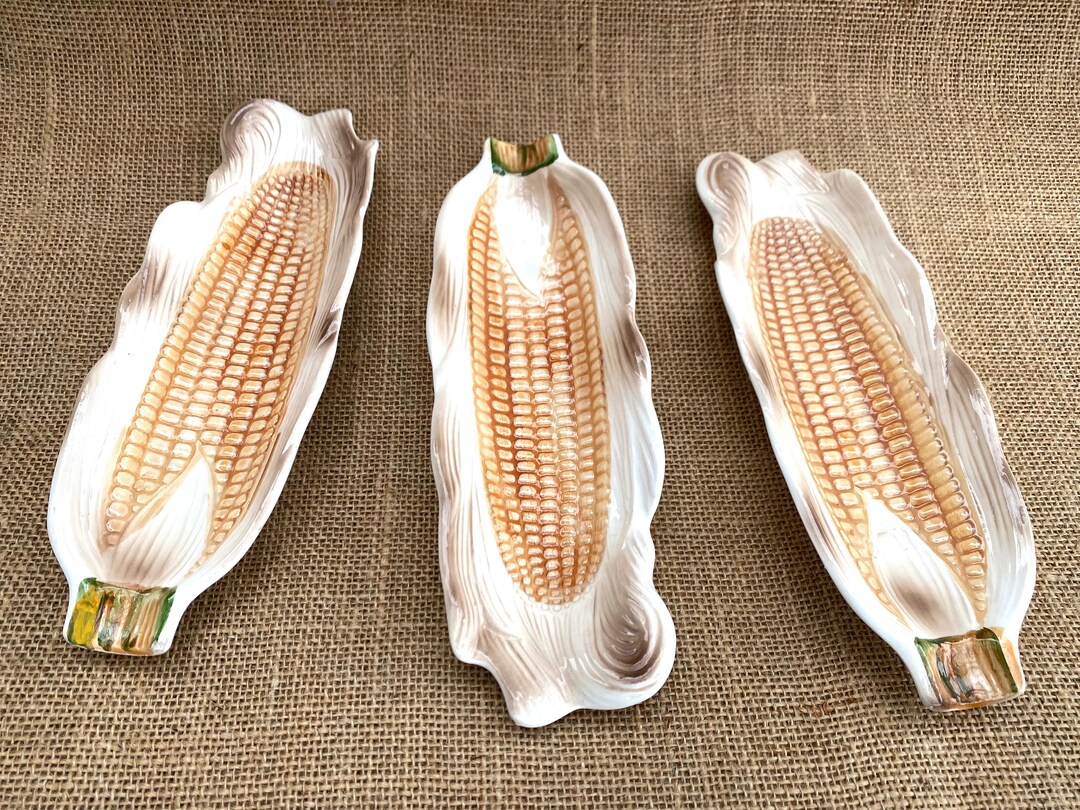 Set of 3 Vintage Corn Holders Cob Plates 4549989 Etsy