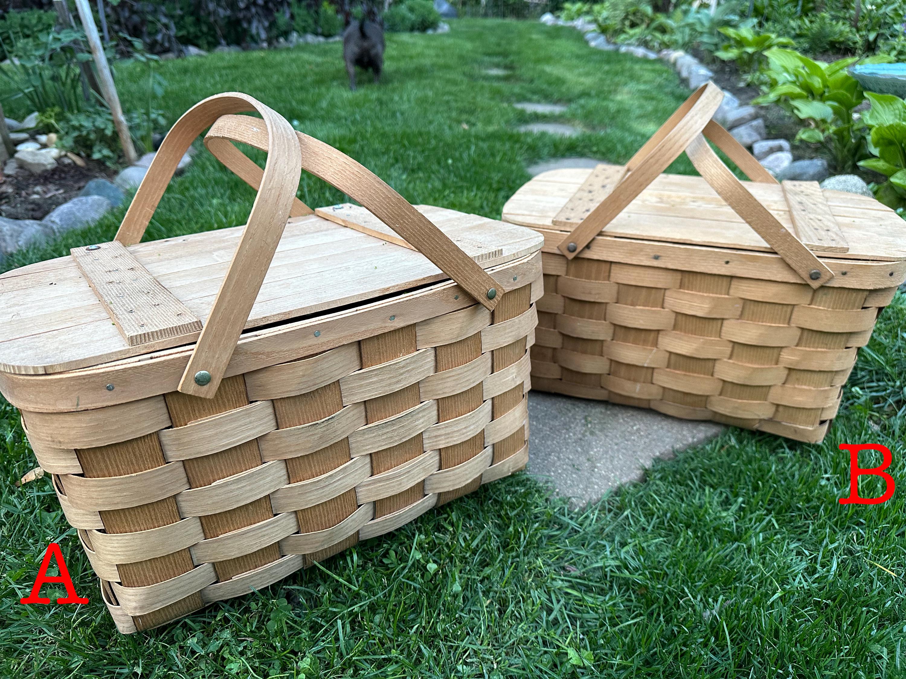 Basket Ville ヴィンテージバスケット 4674 アメリカ ヴィンテージ ピクニックバスケット BASKET VILLE