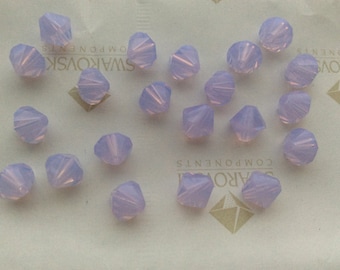24pc 12pc Swarovski Crystal 4mm Violet or 6mm Bicone Beads Light Purple
