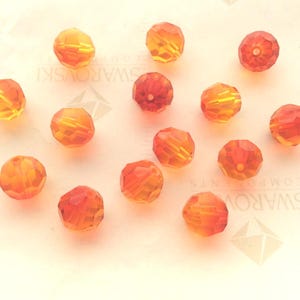Swarovski #5000 Crystal Fire Opal Round Ball Faceted Beads 4mm 6mm