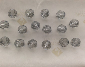 Swarovski #5000 Shadow Crystal Round Ball Faceted Beads 6mm 8mm