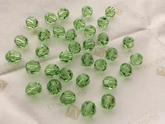 Swarovski #5000 Crystal Peridot Round Ball Faceted Beads 3mm 4mm 