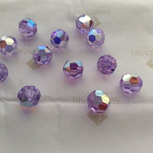 Swarovski #5000 Crystal Violet AB Round Ball Faceted Beads 4mm 6mm