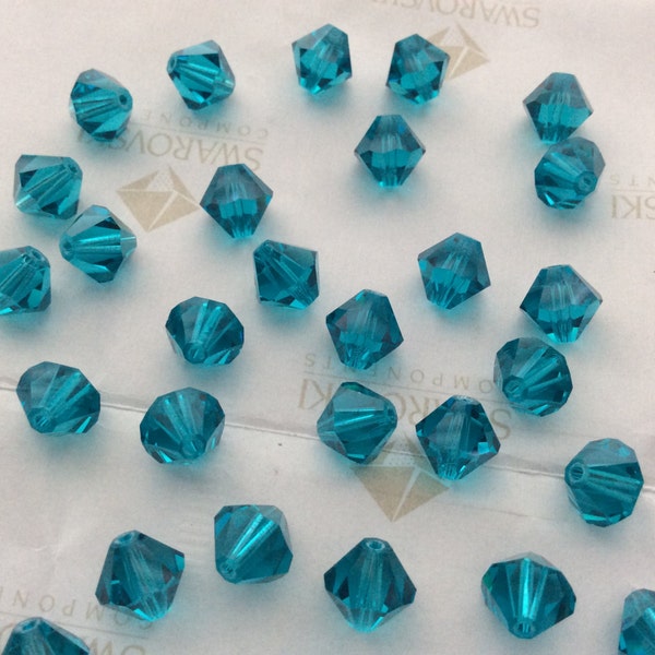 Swarovski #5301 Crystal Blue Zircon Bicone Faceted Beads 3mm 4mm 5mm 6mm 8mm