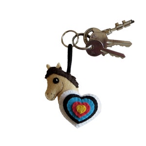 Horse archery keychain, archery gift, in felt, handmade image 7