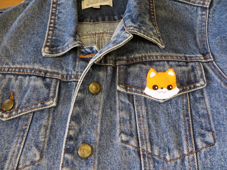 Broche renard, accessoire kawaii, en feutrine, fait main, petit cadeau mignon, plaisir d'offrir made in France image 6