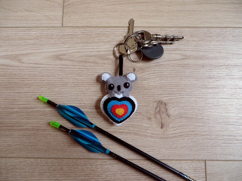 Archery Stuff Koala Keychain Cute in Felt Handmade Target Etsy