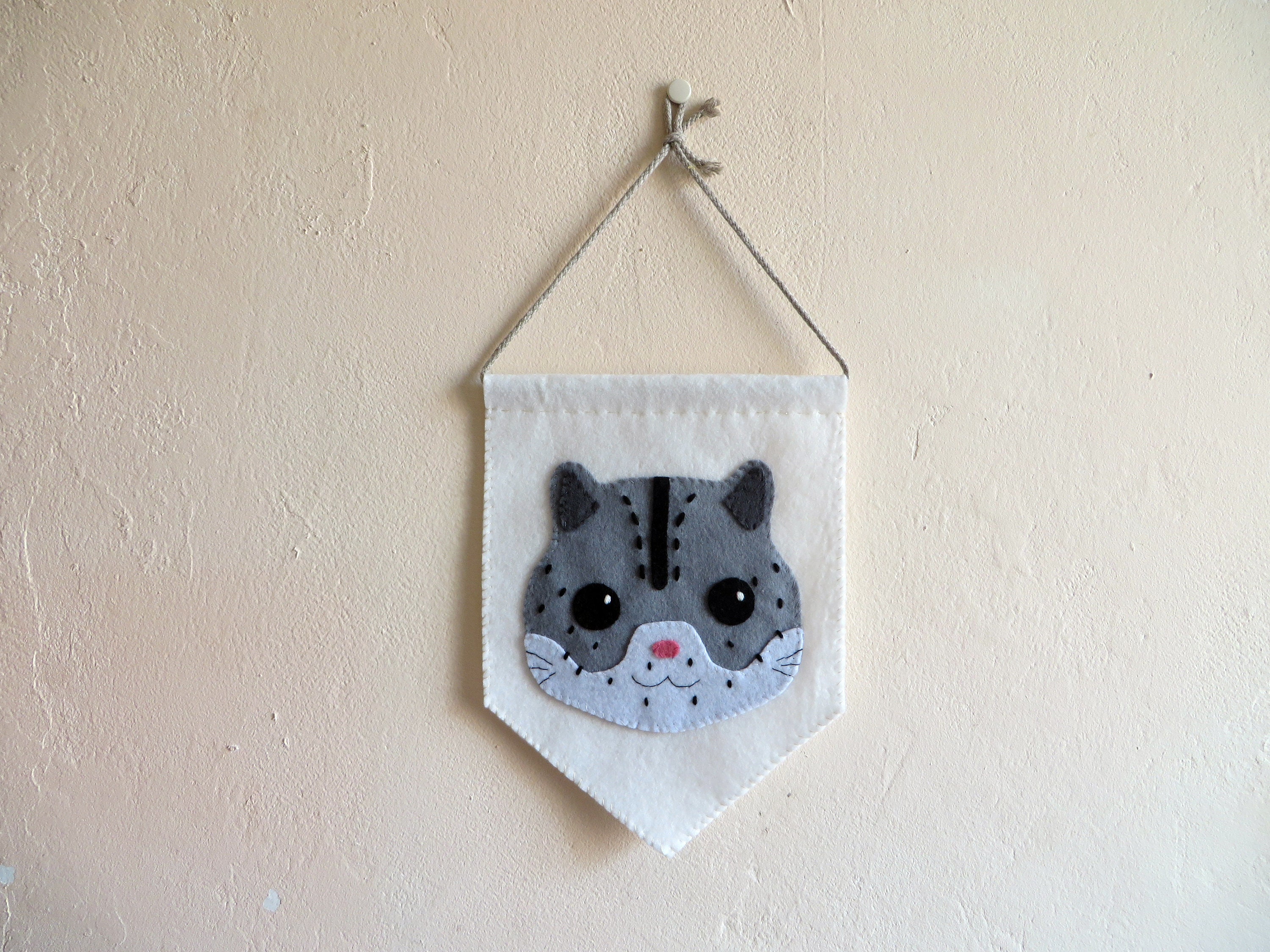 Snow leopard banner baby nursery decor in felt handmade Etsy