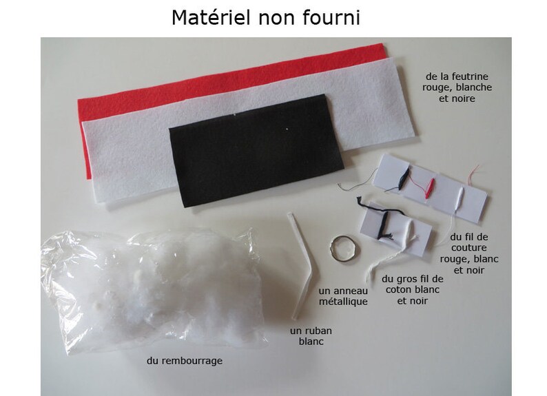 DIY Patron et tutoriel couture d'un panda dans un coeur en feutrine, pdf français à télécharger image 4