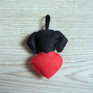 Dachshund keychain, dog gift for owner, cute, in felt, handmade, dog mom gift image 8