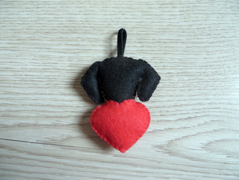 Dachshund keychain, dog gift for owner, cute, in felt, handmade, dog mom gift image 8