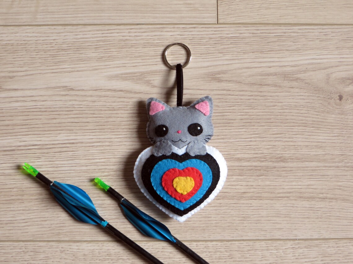 Archery Cat Ornament Plush for Quiver Felt Target Handmade Etsy