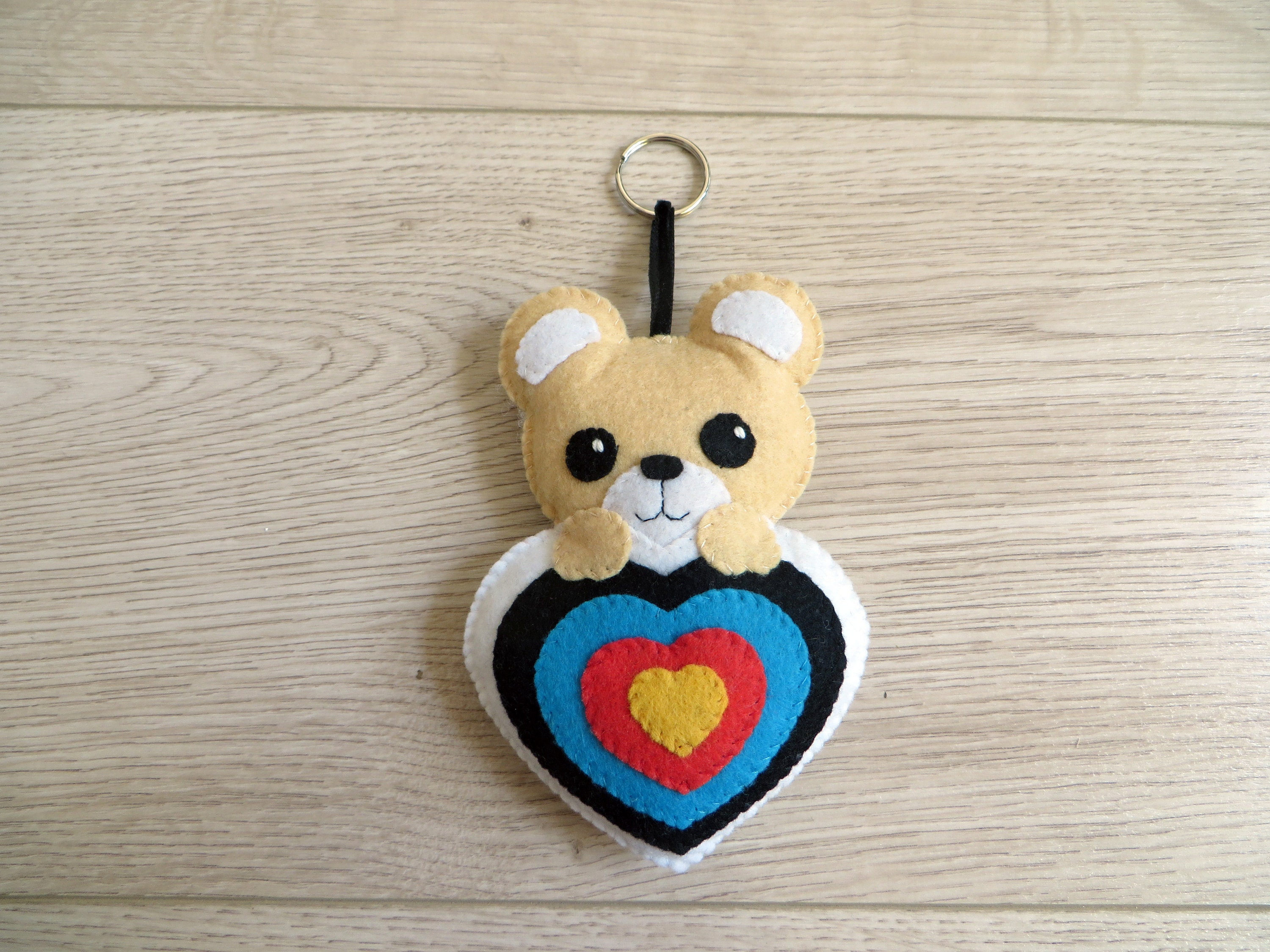 Archery plush bear quiver ornament in felt handmade Etsy