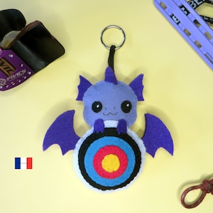 Peluche pour carquois de tir à l'arc, dragon dans une cible, cadeau pour archer