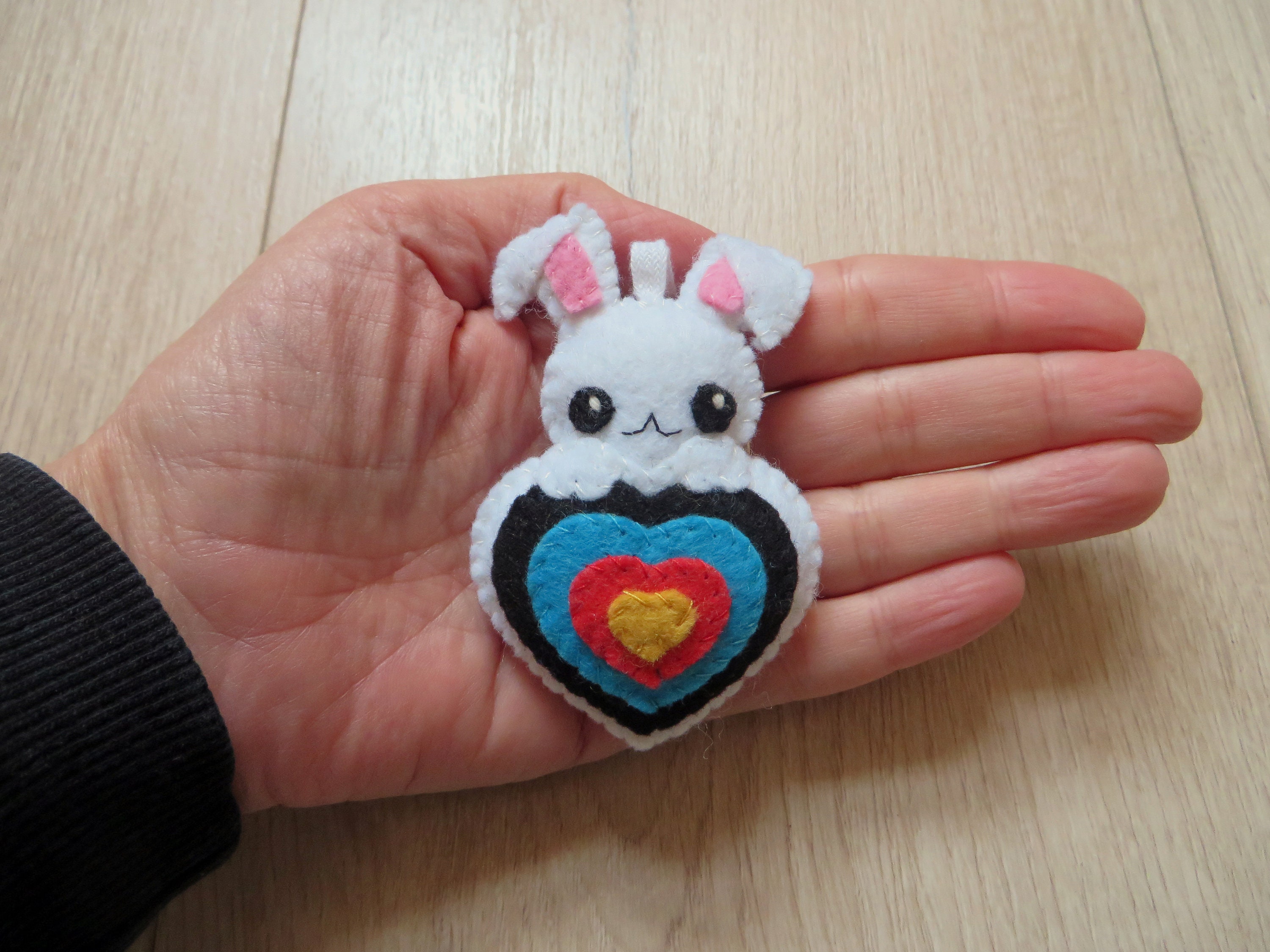 Archery Gift Lucky Charm Keychain Cute Rabbit in a Target Etsy UK