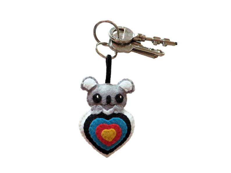 Archery Stuff Koala Keychain Cute in Felt Handmade Target Etsy