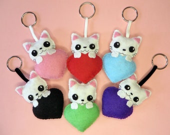 Portachiavi In Metallo Con Cuore E Gatto – Regalo Per Donne, Amiche, Compleanni E Inizio Scuola - 5