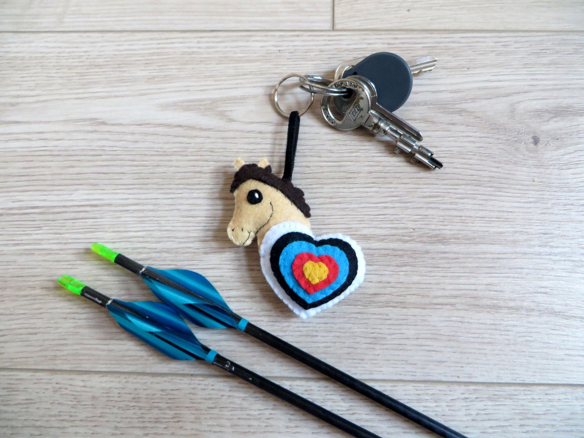 Horse Archery Keychain Archery Gift in Felt Handmade Etsy UK