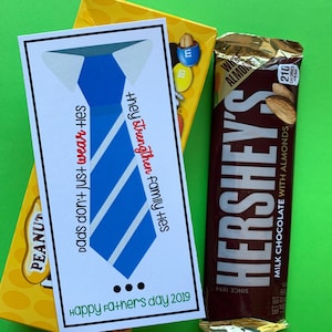 TÉLÉCHARGEMENT IMMÉDIAT Cartes de fête des pères 2025 étiquettes imprimables cadeaux faveurs papa bonbons gâteries fête grand-père oncle frère cravates marque-page famille