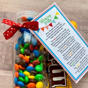INSTANT DOWNLOAD M&Ms Blessing Pills Printables Tags Gifts Treats Teacher Cards Leadership Thank You Chocolate Candy MM M and M Ministering