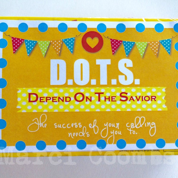 INSTANT DOWNLOAD LDS Dots Handout Depend on the Savior Magnify Your Calling Tags Relief Society Young Womens Primary Inservice