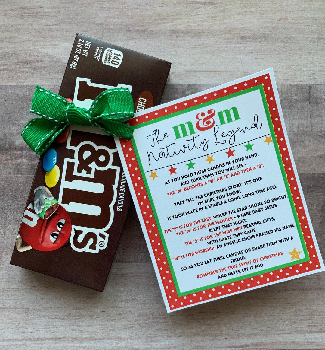 INSTANT DOWNLOAD M&M Nativity Legend Christmas Printables Tags Gifts