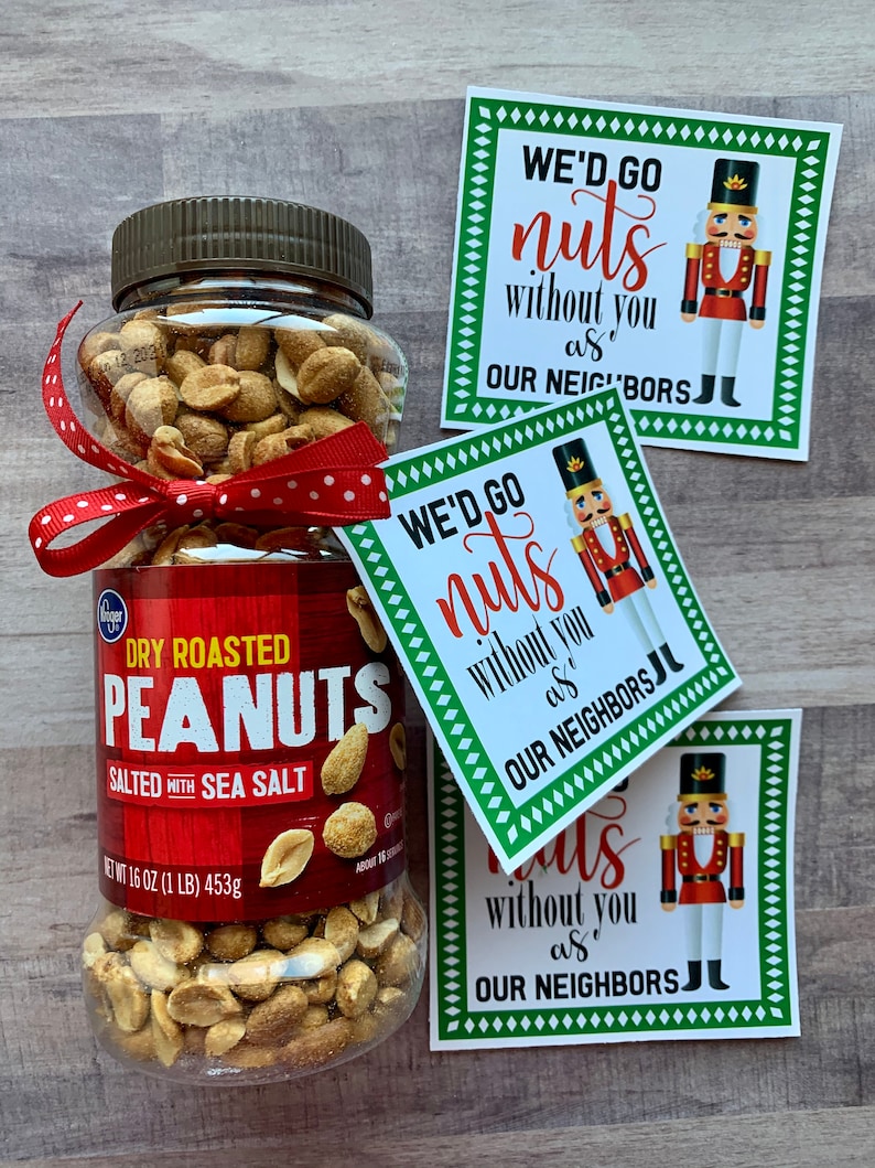 INSTANT DOWNLOAD Christmas Nuts TAGS Neighbor Gifts Friends Etsy