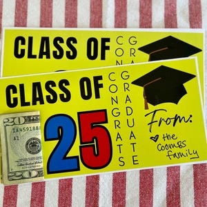 卒業祝いの印刷物（お金、プレゼント、卒業生、高校、大学、お菓子、タグ、プレゼント、幼稚園カード、2025年度卒業生用）をすぐにダウンロード