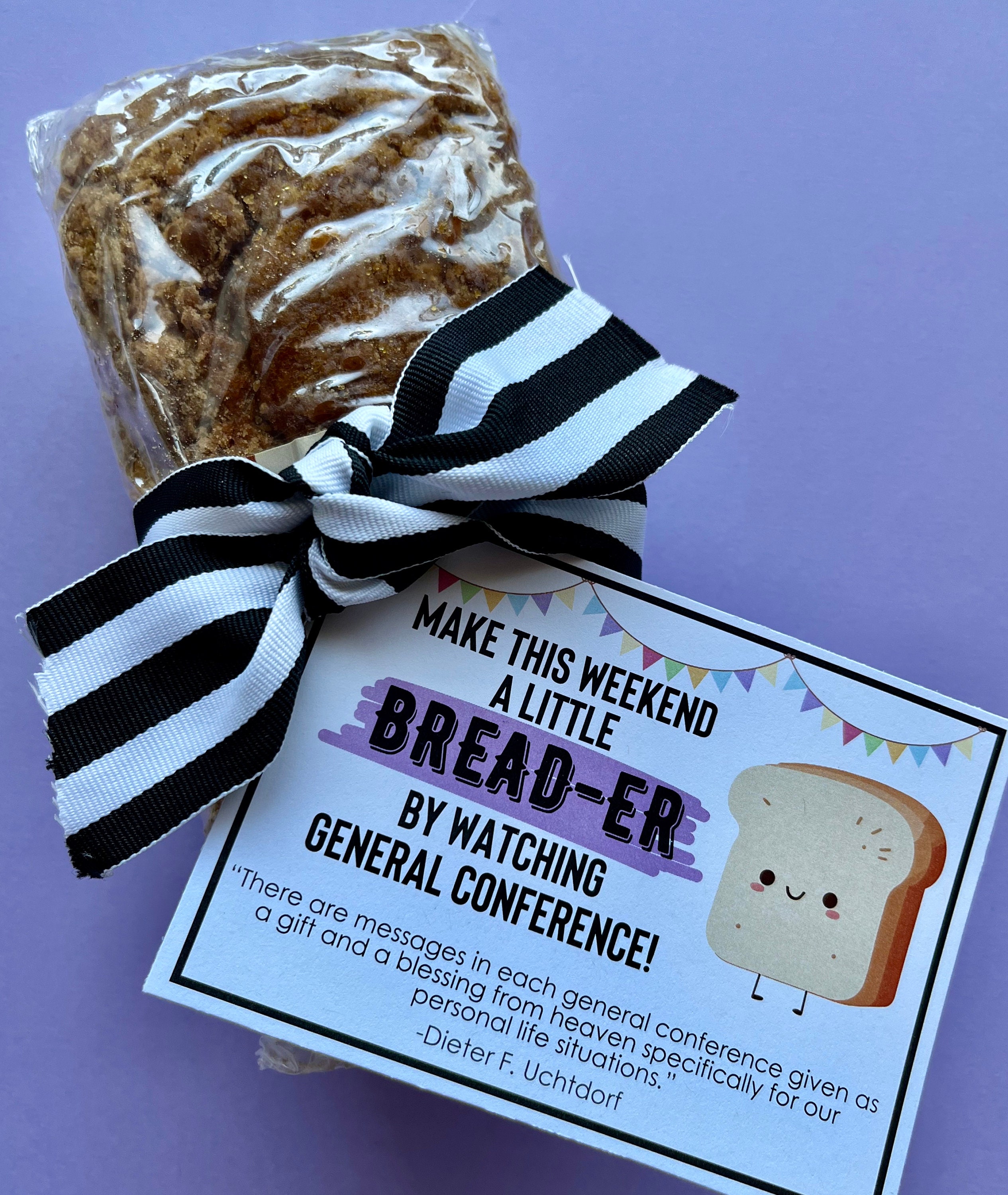 NEW! INSTANT DOWNLOAD General Conference Printable Tags Bread Relief Society Ministering Church of Jesus Christ Gifts lds Prophet Nelson