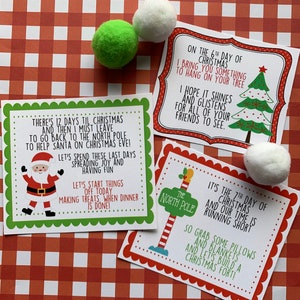 INSTANT DOWNLOAD 12 Days of Christmas Elf Printables Activities Tags ...