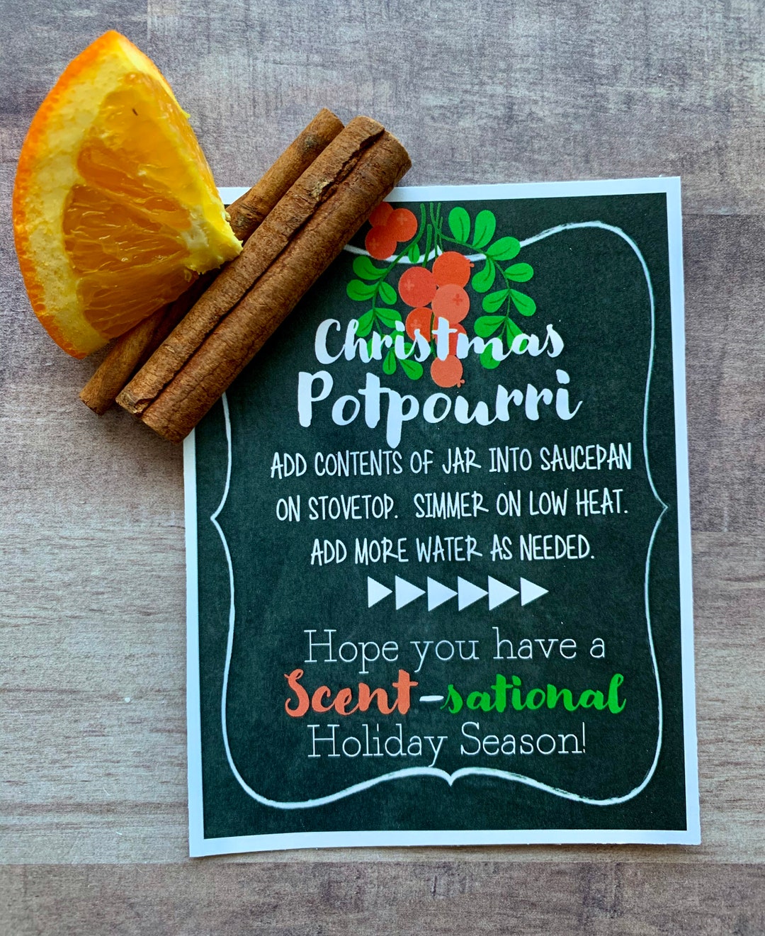 INSTANT DOWNLOAD Christmas Potpourri Tags Neighbor Gifts Etsy