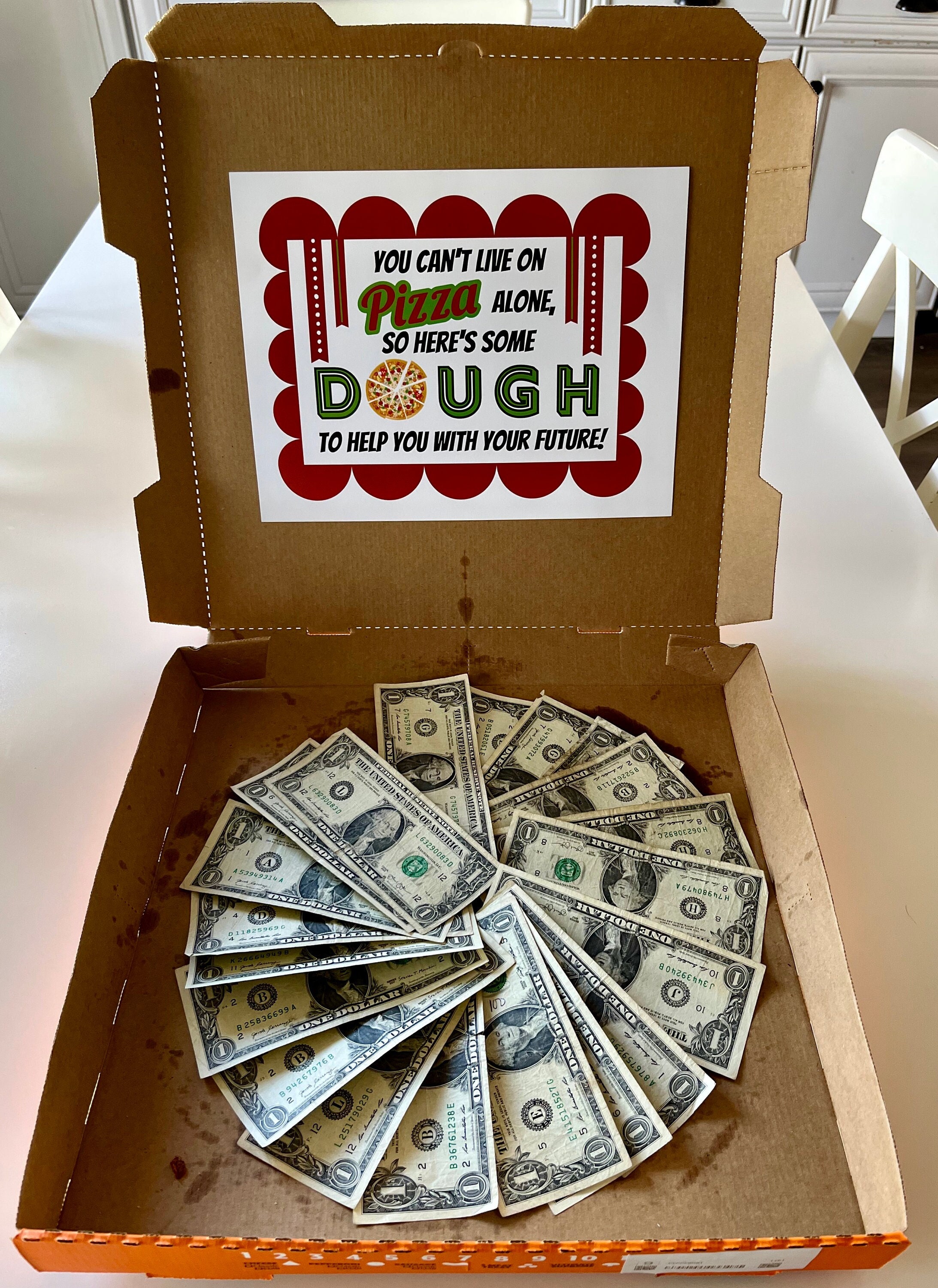 Funny Money Holder For Cash Gift, 3.5" Mini Pizza Box Gift Card Holder, Best Part Of A Pizza Is The Dough, Funny Gift For Kids, Birthday, Graduation, Christmas (I Want 10 Gift Card Holders
