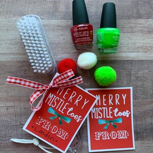 INSTANT DOWNLOAD Mistletoe Tags Toe Nailpolish Pedicure Printables ...