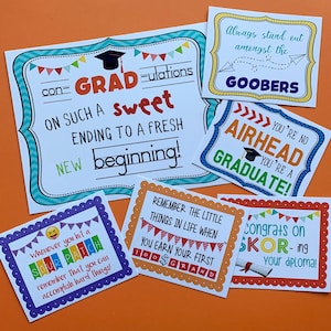 SOFORTIGER DOWNLOAD Abschluss Ausdrucke für Süßigkeiten Geschenke Grad Abschluss Oberschule College Leckereien Tags präsentiert Kindergarten Karten Bar Klasse