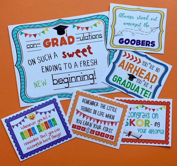 INSTANT DOWNLOAD Graduation Printables for Candy Gifts Grad - Etsy