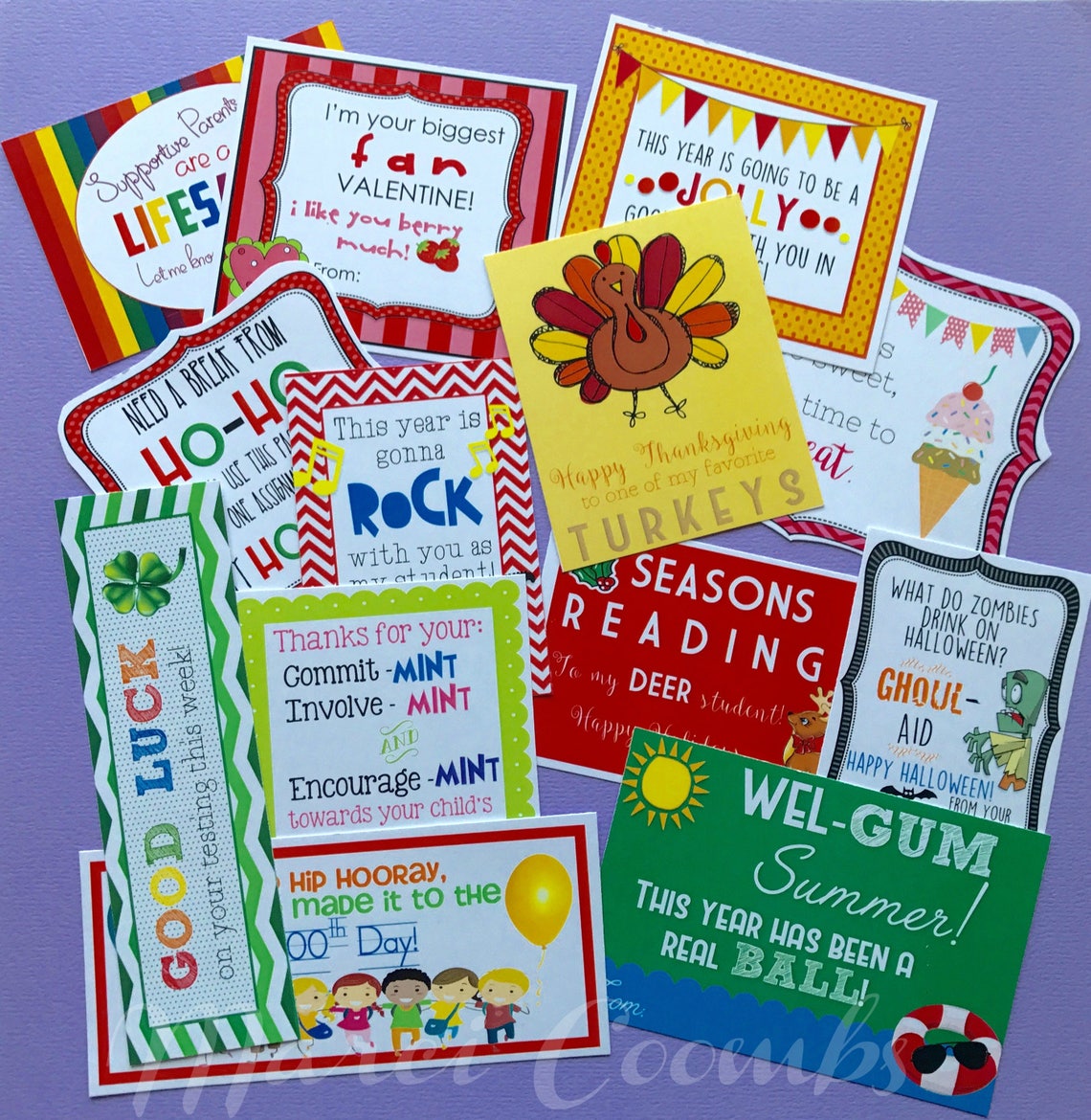 INSTANT DOWNLOAD for Student Gifts Treats Printables for the - Etsy