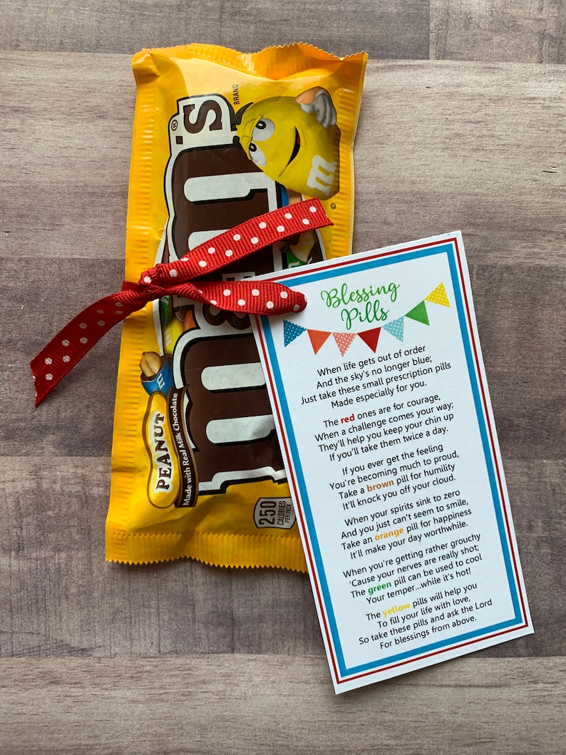 INSTANT DOWNLOAD M&ms Blessing Pills Printables Tags Gifts Etsy