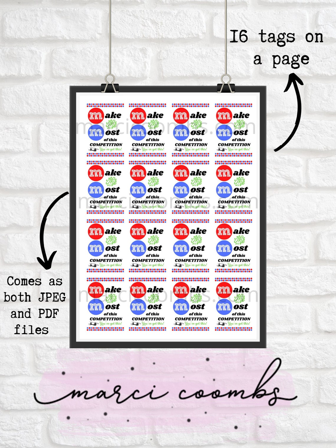 INSTANT DOWNLOAD Dance Mms Competition Cheer Printables Tags - Etsy