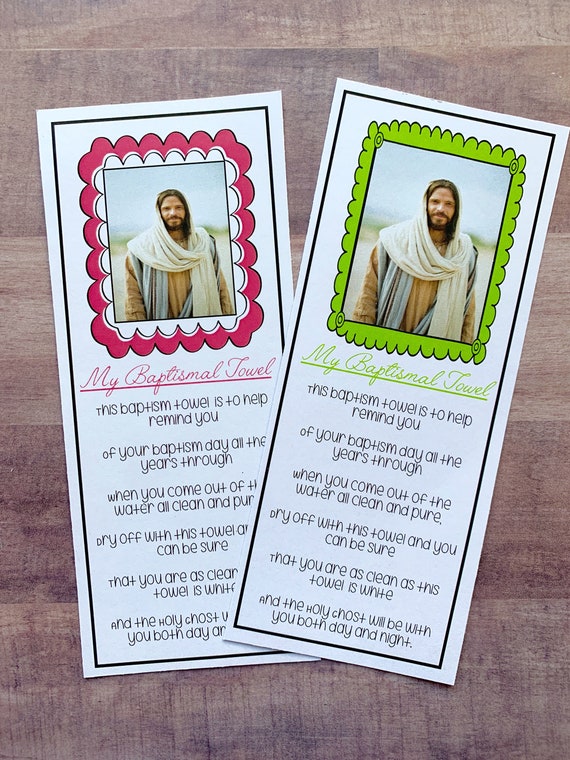 INSTANT Download Baptism Towel Prinatables LDS Gifts Great to | Etsy