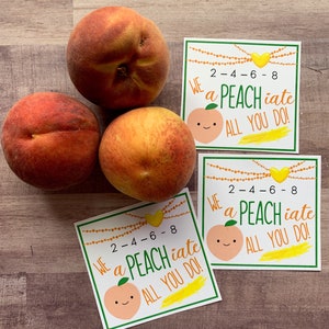 INSTANT DOWNLOAD Appreciation Peach Printables Soap Thank You School Year Tags Gifts Candy Cards Student Staff Employee Appreciate Thanks