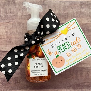 INSTANT DOWNLOAD Teacher Appreciation Peach Printables Soap Thank You ...