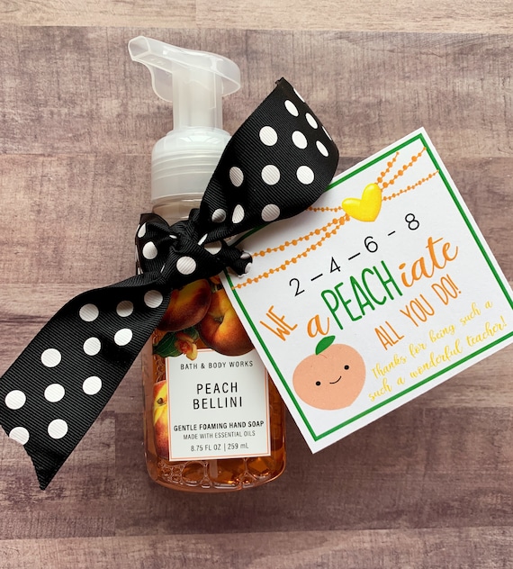 INSTANT DOWNLOAD Teacher Appreciation Peach Printables Soap | Etsy