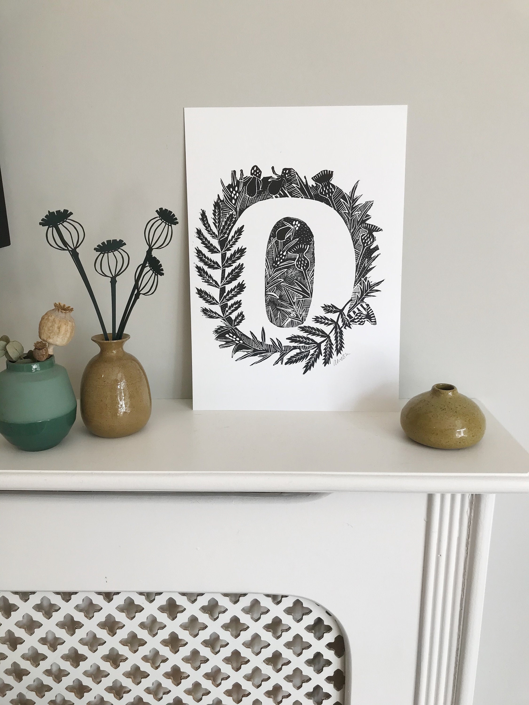 Linocut Numbering House Number Print Linocut Number Print Typography Print - Etsy UK