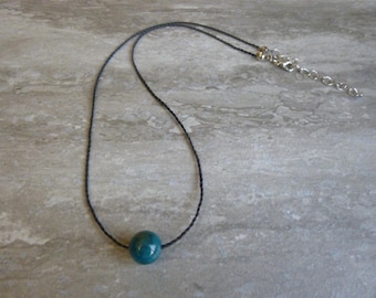 Natural Apatite Gemstone Necklace/Cord Necklace.